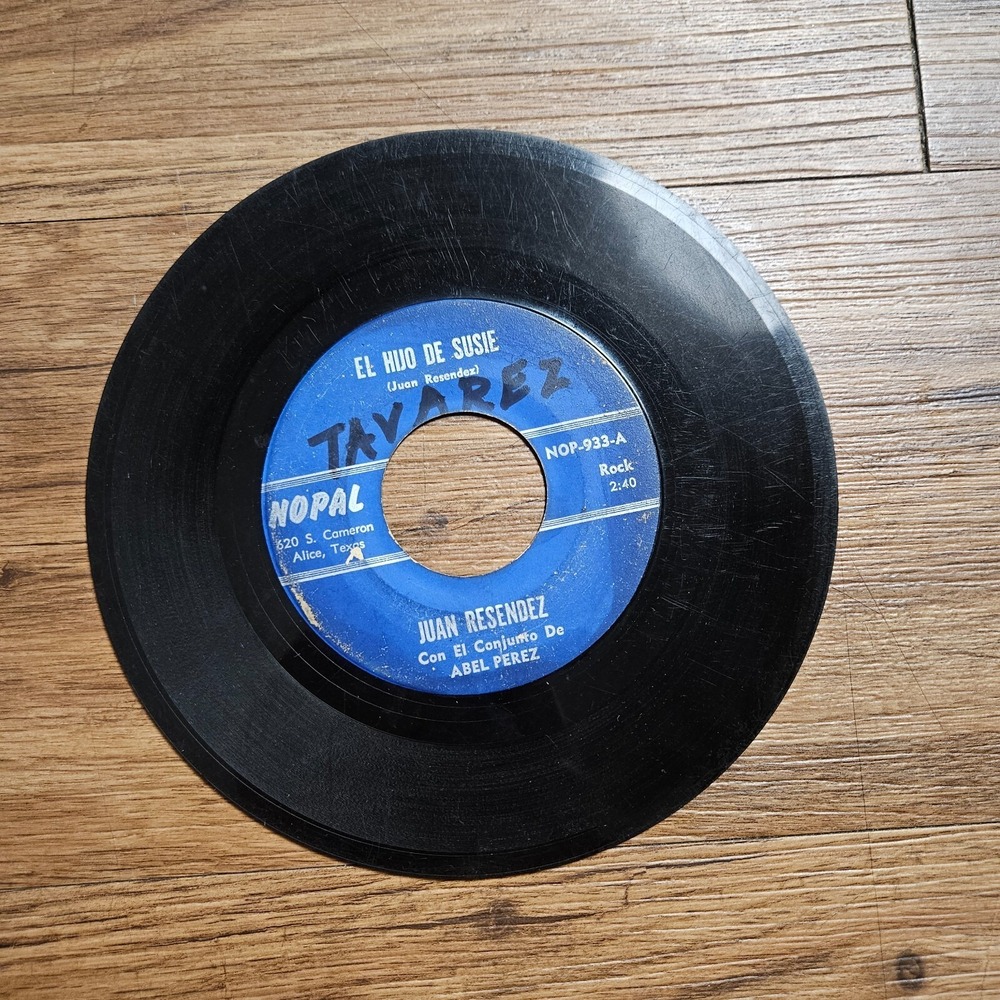 Juan Resendez - El Hijo De Susie Nopal NOP-933 Vinyl 45 7" Latin VG/VG